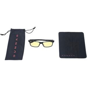 Gunnar Vertex Onyx Blue Light Filter Gamer Glasses Yellow Lens Long Screen Time